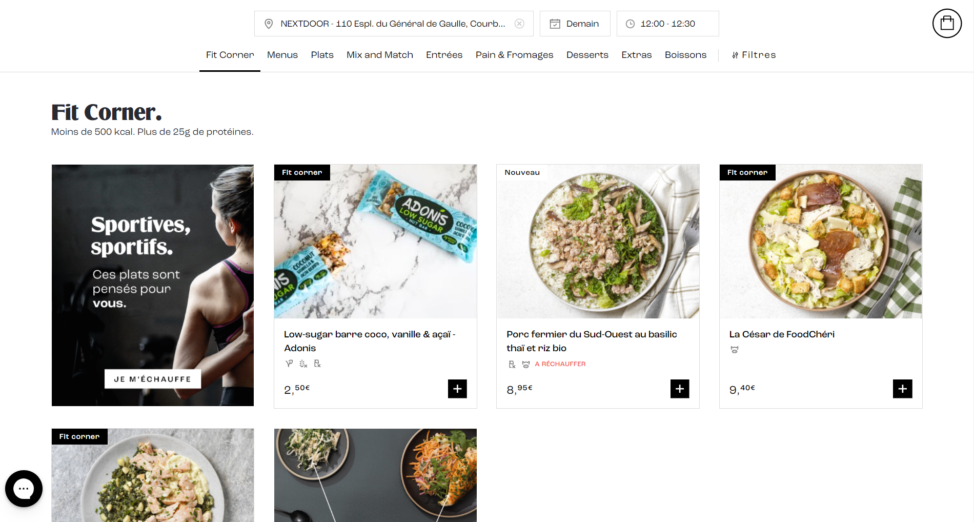 Use case FoodChéri — capture interface